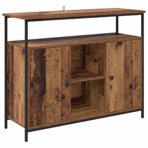 vidaXL Dressoir Oud Hout 100 x 35 x 80 cm Bewerkt hout