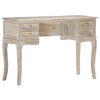 vidaXL Bureau 115x45x75 cm massief mangohout grijs