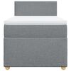 vidaXL Boxspring met matras stof lichtgrijs 80x200 cm