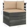 vidaXL 9-delige Loungeset met kussens pallet massief grenenhout