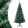 vidaXL Kunstkerstboom met iriserende uiteinden 120 cm PVC groen
