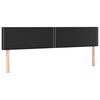 vidaXL Hoofdborden 180x5x78/88 cm kunstleer zwart