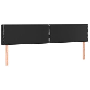 vidaXL Hoofdborden 180x5x78/88 cm kunstleer zwart