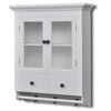 vidaXL Keukenbovenkast met glazen deur hout wit