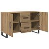 vidaXL Dressoir 100x36x60 cm bewerkt hout artisanaal eikenkleurig