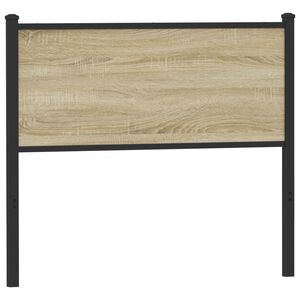 vidaXL Vervangend hoofdbord 107 cm bewerkt hout en staal sonoma eikenkleurig