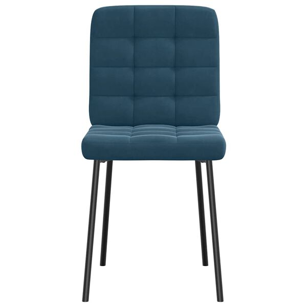 vidaXL Eetkamerstoelen 2 st fluweel blauw