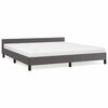 vidaXL Bedframe met hoofdeinde zonder matras 160x200 cm grijs