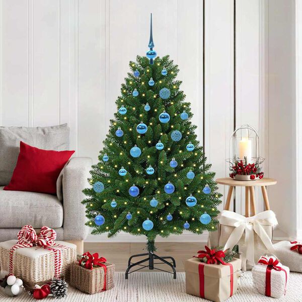 vidaXL Kunstkerstboom met 150 LED Groen 150 cm PVC en Metaal