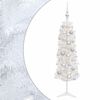 vidaXL Smalle kunstkerstboom met kerstballen 120 cm 150 LED's Warmwit