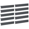 vidaXL Afdekprofiel voor tuinafboording 10 st 100 x 5 x 15 cm Staal