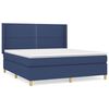 vidaXL Boxspring met matras stof blauw 180x200 cm