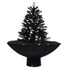 vidaXL Kerstboom sneeuwend met paraplubasis 75 cm PVC zwart