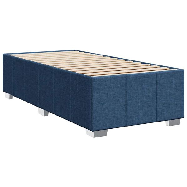 vidaXL Bedframe zonder matras 100x200 cm stof blauw