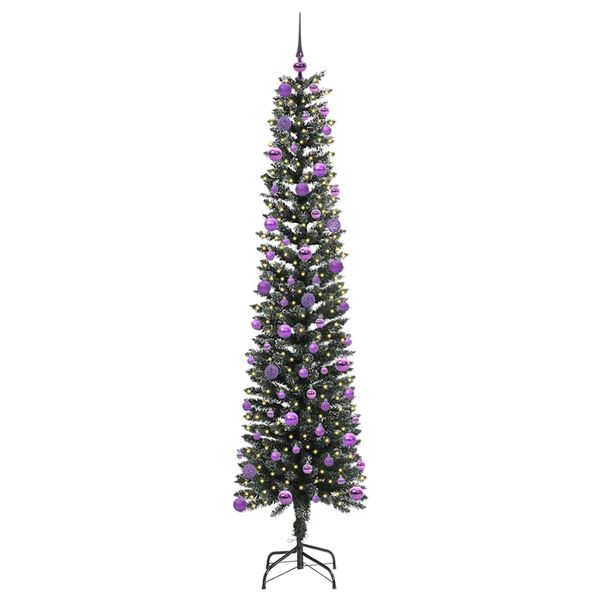 vidaXL Kunstkerstboom met 300 LED Groen 240 cm PVC en Plastic en Staal