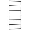 vidaXL Schuifdeur met beslag 90x205 cm aluminium en ESG-glas