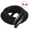 vidaXL Battle Rope Zwart 9 m 6,8 kg Polyester