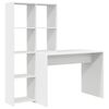 vidaXL Bureau Wit Bewerkt hout 138,5 x 55 x 143 cm