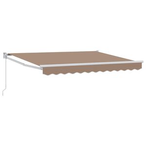 vidaXL Uitschuifbare luifel Taupe 3,5 x 2 m