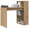 vidaXL Bureau met plank Artisan Eiken 108 x 55 x 103.5 cm Bewerkt hout