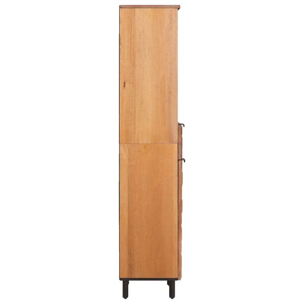 vidaXL Badkamerkast Bruin 38 x 33 x 160 cm Massief Mango Hout