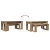 vidaXL Koffietafel Set 2 pcs Artisan Eiken Bewerkt hout