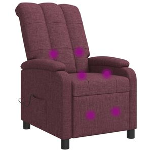 vidaXL Massage Recliner Paars Stof
