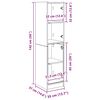 vidaXL Highboard Oud Hout 35 x 37 x 142 cm Bewerkt hout