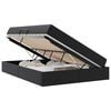 vidaXL Opslag bed met matras met opslag 2 st Zwart Leer