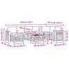vidaXL Sofa-Sets 9 pcs Natuurlijk en Antraciet Massief Acaciahout