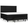 vidaXL Boxspring met matras stof zwart 160x200 cm