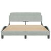 vidaXL Bedframe "Dover" 140x200 cm fluweel lichtgrijs