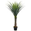 vidaXL Kunstplant met pot yucca boom 145 cm groen