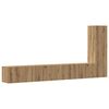 vidaXL 3-delig Tv-meubelset wandmontage bewerkt hout artisanaal eiken