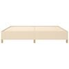 vidaXL Bedframe zonder matras stof crèmekleurig 200x200 cm