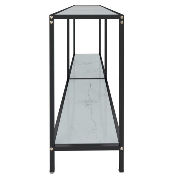 vidaXL Wandtafel 160x35x75,5 cm gehard glas wit