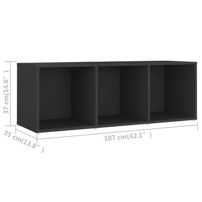 vidaXL Tv-meubelen 4 st 107x35x37 cm spaanplaat grijs