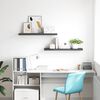 vidaXL Wandschappen zwevend 2 st 90x23,5x3,8 cm MDF hoogglans grijs