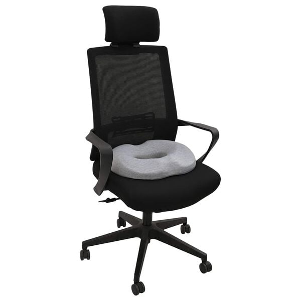 vidaXL Zitkussen &Eacute;&eacute;nkleurig Lichtgrijs 42 x 36,5 x 8 cm Traagschuim