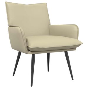 vidaXL Fauteuil Cr&egrave;mekleurig Kunstleer