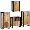 vidaXL Badkamermeubelset met plank 4 pcs Bruin Massief Mango Hout