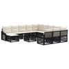 vidaXL Tuinbankenset 13 st Zwart poly rattan