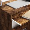 vidaXL Bureau met lade Gerookt eiken 120,5 x 44 x 88,5 cm Bewerkt hout