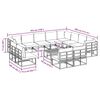 vidaXL Tuin Sofa Set met kussen 13 pcs Zwart Aluminium