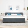 vidaXL Boxspringbed met matras Donkergrijs 200 x 200 cm Fluweel