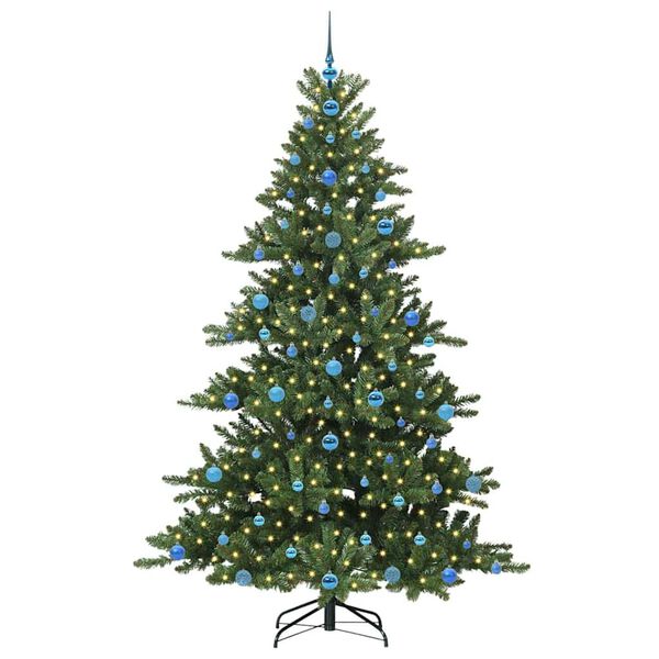vidaXL Kunstmatige Inklapbare Kerstboom met 300 LED 210 cm PVC