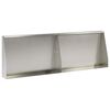 vidaXL Keerwand 2 st 60 x 12 x 40 cm Roestvrij staal zilver
