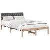 vidaXL Bedframe Bruin en donkergrijs 120 x 200 cm Massief grenenhout