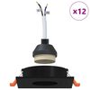 vidaXL Spotje 12 pcs Zwart 9 x 9 x 2 cm Aluminium