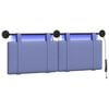 vidaXL Hangend hoofdbord Jeans Blauw Stof